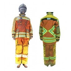 ชุดดับเพลิง เสื้อ+กางเกง สีเหลือง ผ้า NOMEX Advance 3ขั้น 7.0oz มาตราฐาน EN